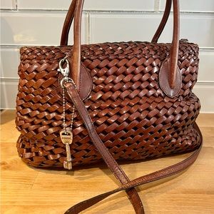 Vintage Woven Fossil Purse